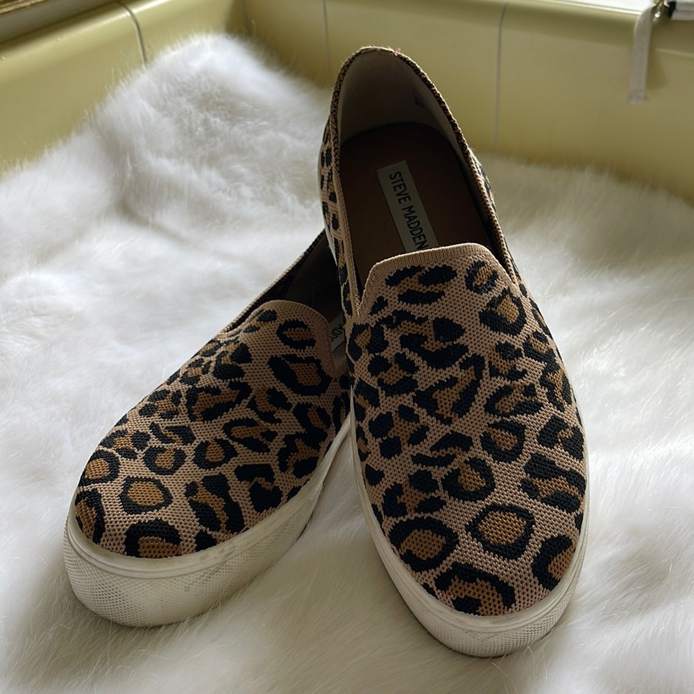 cheetah print platform slip-ons